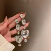 square crystal drop earrings