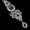 Mode -stijl verzilverde bruidslegering Rhinestone Crystal oorbellen Silver Jewelry Party sieraden