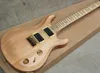 Natural Wood Color Electric Guitar with Humbuckers Pickups,Rosewood Fretboard,Bird Inlay,Can be customized as Request