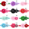 Bebê Headbands Girassóis Crianças Crianças Cabeça Elástico Bandas Shabby Cetim Tecido Hairbands Meninas Rhinestone Acessórios Para Criança Kha149