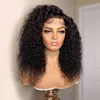 Perruque Lace Frontal Wig 360 naturelle bouclée Remy, cheveux naturels ondulés, couleur naturelle, pre-plucked, vente en gros, 227C