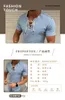 Mens V Neck Lace Up T Shirt Slim Fit Solid Short Sleeve Tshirt Summer High Street Casual Cotton Tops