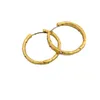 Diamanten-Fassung Hoops Damen Basic Big Creolen-Ohrring, authentisch, 18 Karat vergoldet