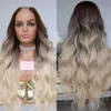 4/613 Ombre Blond Platinum Body Wave U del Wig Colored Ombred Human Hair Us Parts Wigs Full Machine Wigs For Women