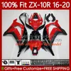 Fairi di iniezione per Kawasaki Ninja ZX 10 R 1000 cc ZX1000 C 16-20 105No.44 ZX Gloss Black 10R 1000CC ZX-10R ZX10R 16 17 18 19 20 ZX-1000 2016 2017 2017 2019 2020 OEM Body