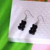 Juego de 10 pares de pendientes creativos y bonitos de osito de goma, diseño minimalista de dibujos animados, ganchos para las orejas para mujer, colgantes, joyería Gift242I