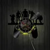 Game Controller Design Artist Elements Black Hanging Wall Clock Magical Light Geek Gamer Gaming Playing Controller Console Gift 201212