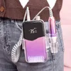 Gradient Purple Handpiece Machine 35000rpm Portable Desktop Cordless Electric Nail Drill Rechargeable Polisher Manicure File 220209