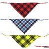 new fashion dog pet plaid scarf clothing triangular bandage collar cotton ish saliva towels shipping ZOVwQ5553188