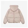 Parka da donna Winter Fashion Donna Piumino bianco a maniche lunghe Parka Giacca Casual con cappuccio Tasche impiombate Giacca a vento Cappotto 2 colori