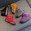 JGSHOWKITO Vente Chaude 2020 Enfants Garçons Filles D'hiver En Caoutchouc Classique Bottes De Neige Pour Enfants Bonbons Couleur Coton Chaud LJ201029