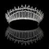 Невеста Crown Big Hrinestone Pearl Queen Heard Headdress Bridesmaid головы свадебные аксессуары Украшение J0121