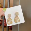 S925 silver Morandi French light luxury natural stone earrings palace retro emerald earrings earrings jewelry