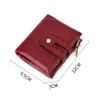 2019 Genuine Leather Women Wallet Slim Coin Purse Female Small Double Zipper Rfid Walet Card Id Hold for Girl Money Bag Designer5531310