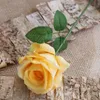 Única rosa flores artificiais decorações de casamento buquê toque real flor mobiliário doméstico decoração de festa flores nova chegada