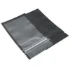 Olika storlekar matt klara svarta svarta zip -lås påsar 100st plast plast platt ziplock paket väska 201022313v
