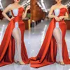 Modern Design Evening Dresses Luxury Sequins Sexy Strapless Mermaid Prom Dress Dubai Plus Size Sweep Train Custom Made Robe De Soirée