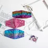 성인 남여 야외 반사 디자이너 페이스 마스크 안개 선 스크린 레이저 반사 다채로운 마스크 통기성 패션 입 커버 페이스 마스크