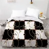 Conception couette couette couette couette couverture couverture couverture draps linge de lit de linge de linge de lit noir géométrique baroque maison textile lj201015