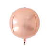 20 pcs rosa ouro prata 4d grande esfera redonda em forma de balões de folha de bebê casas de bebê decorações de festa de aniversário de aniversário 1027
