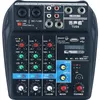 Professionele 4 kanalen Audio Mixer DJ Geluid Mixing Console Externe geluidskaart voor computer Audio-interface 48v Phantom Power1