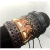 100st Mens kvinnor kvinnor vintage äkta läder surfarmband manschett armband mode smycken gåva armband blandad stil wmtnci turlyha2349558