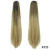Walentynki Gift Ponytail Pazur Klip Hair Perming Długie syntetyczne przedłużenia włosów Kucyk 24 cale proste klips w przedłużeniu włosów 7973722