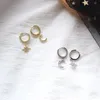 2021 dominé contracté asymétrique cristal étoile mode boucles d'oreilles délicat Joker lune Style femmes boucle d'oreille bijoux