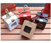 Boîtes à gâteaux Fenêtre transparente Boîte de papier kraft Pliable Cupcake Wrap Paquet Saint Valentin Boîtes d'emballage cadeau de Noël SN2334