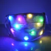 LED Light Glowing Masks Nightclub Luminous Halloween Light Up Half Face Mask Disco Party Mouth Cover DDA6267752186