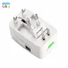 All in One Universal Global International Plug Adapter 2 USB Port World Travel AC Power Charger Adapter con AU US UK EU Plug 100 pezzi