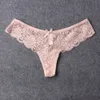 5 pz / lotto Plus Size Lace Women Thongs e G strings Mutandine Biancheria intima per le donne Lingerie sexy Bikini Stringi damskie 201112