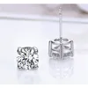 Brincos de preto de diamante de zirc￣o Silver Crystal Women Wedding Wedding Ear Rings Jewelry Gift Will and Sandy