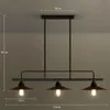 Lampes suspendues industrielles Loft 2/3 têtes E27 lampes suspendues noires pour étude de salon Suspension de salle à manger lampes suspendues