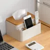 Storage Boxes & Bins desktop plastic tissue box home creative multifunctional storage wooden toilet suction