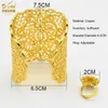 Aniid African Verstellbare Goldfarbe mit Ring für Frauen Dubai Gold Plated Armband Nigerian Indian Jewelry Armreifen Geschenke 227241836