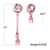 Dangle Lustre Mode Femme Cristal Asymétrique Boucles D'oreilles Rose Or Rose Pierre Boho Bijoux De Mariage Long Dangle1