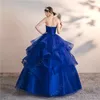 Vinci Bule Abiti Quinceanera 2020 Party Prom Elegante abito da ballo senza spalline 6 colori Abito formale da ritorno a casa Taglia personalizzata