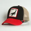Custom 5 panel curved brim baseball cap good delicate animal embroidery alacran scorpion mesh trucker breathable hat both for men 3808854