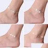 Star Leaf Anklet Bracelet For Women Foot Jewelry Foot Chain Bracelet Inlaid Zircon Anklets On A Leg Personality Gifts Asrag