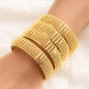 Bangle 4sts Luxury 24k Gold Plated Etiopian Jewelry Bangles for Women Dubai Ramadan Banglesbracelet Africanarab Weeding Gift6942850