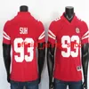 2019 College Football Trikot Ndamukong Suh Trikot Scott Frost NCAA Nebraska Cornhuskers Trikots Weiß Rot 150. Patch