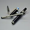 Nouveau stylo cadeau de luxe haute qualité bleu cristal haut stylo à bille roller fournitures scolaires de bureau écriture stylos plume lisses avec numéro de série