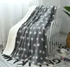 Star Heart Printed Cashmere Double Layer Blanket Double Faced Children's Nap Cartoon Blankets Office Soft Cover Blanket