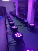 10PCS الزفاف LED الاسمية يمكن في الهواء الطلق dmx الحدث حزب للماء 7x18 واط 6in1 rgbwa uv في الهواء الطلق led par uv ضئيلة