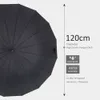 Parachee Big Umbrella de madeira à prova de vento 16 costelas