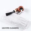 100 pcs / lote algodão tabaco tubos de fumo ferramenta de limpeza fumaça para limpeza escova macia absorvente não branqueada limpador DHLA51 A07