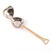 Stainless Strainer Heart Shaped Tea Infusers Teas Tools Teas Filter Reusable Mesh Ball Spoon Steeper Handle Shower Spoons FY5185 sxjun6