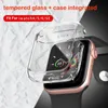 Transparant Gehard Glas Case Voor Apple iWatch 4 5 6 SE Soft TPU Volledige Dekking Shell Smart Horloge Cover Case protector Accessoires