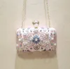 HBP Strass Grande Cestino di Perle Pochette da Sera Donna di Lusso Scava Fuori Diamanti Perline Borse in Lega da Sposa Festa di Nozze Nuovo 01A